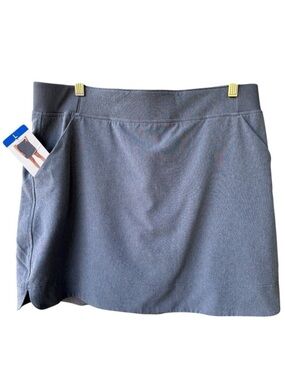 32 Degrees Skirt Active Skort Heather Hero Navy Blue Preppy Casual Sz Large NWT